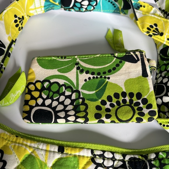 Vera Bradley Retired Lime Up Hipster Cross Body Purse & coin Purse Green Yellow - Picture 8 of 10